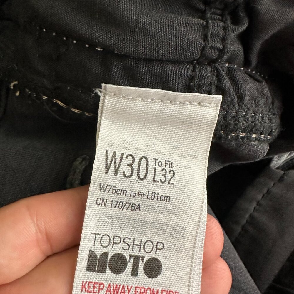 2/$30 Topshop Moto Jamie Side Stiripe Jeans High Rise Skinny Wash Black 30 #9388 - Picture 11 of 14